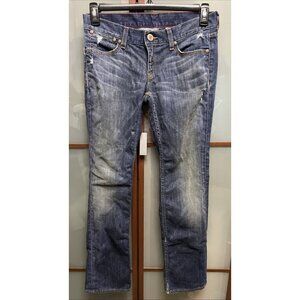 Banana Republic Premium Dark Denim Low Rise Jeans Straight Leg Womens Sample 6P